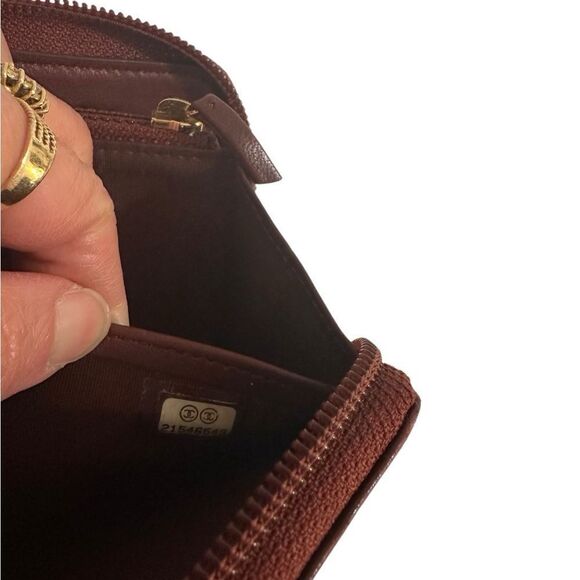 Chanel Brown Quilted Wallet with Gold Accents - Picture 10 of 15